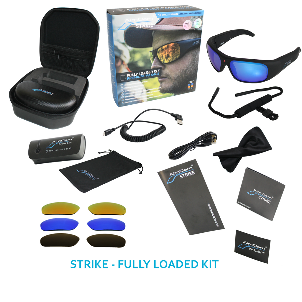 AimCam Strike 3K ULTRA HD Action Camera Glasses